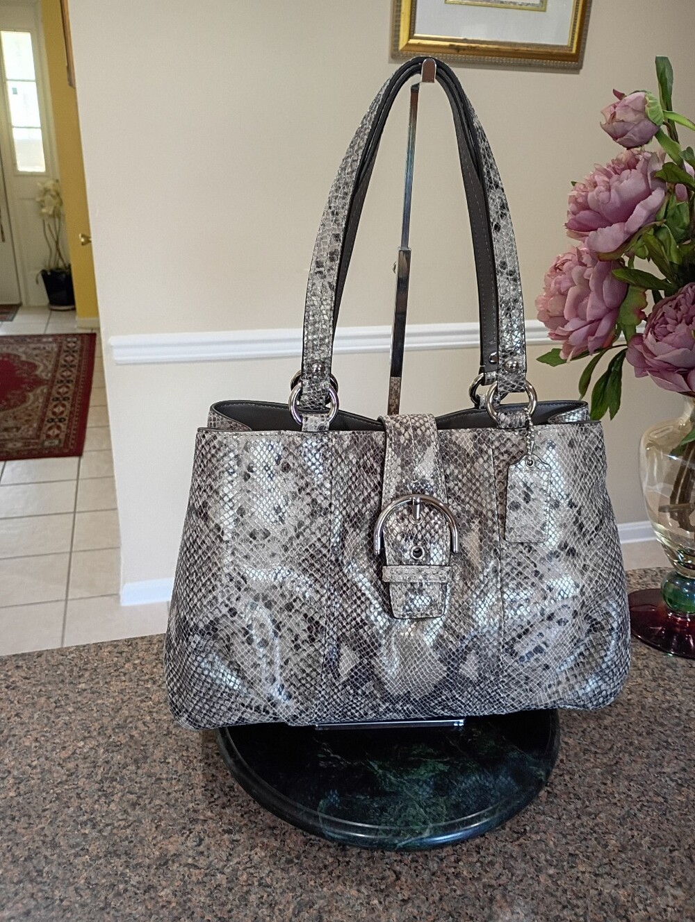 NWT Coach Soho Python Embossed Carryall - Picture 4 of 16